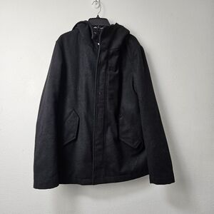 EQUUS Black Full Zip Snap Closure Hoodie Coat Size Large